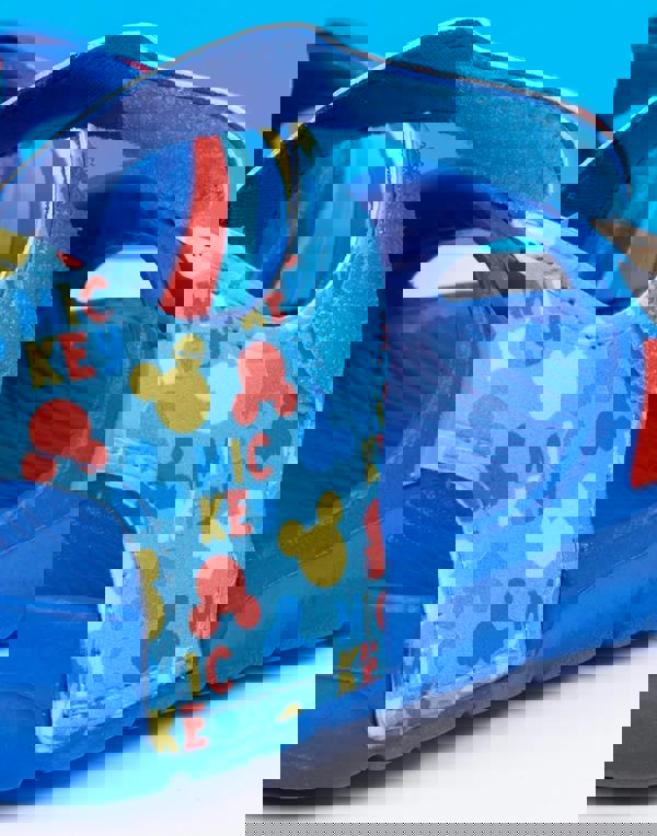Disney Boys Blue Mickey Mouse Character & Silhouette Print Sandals