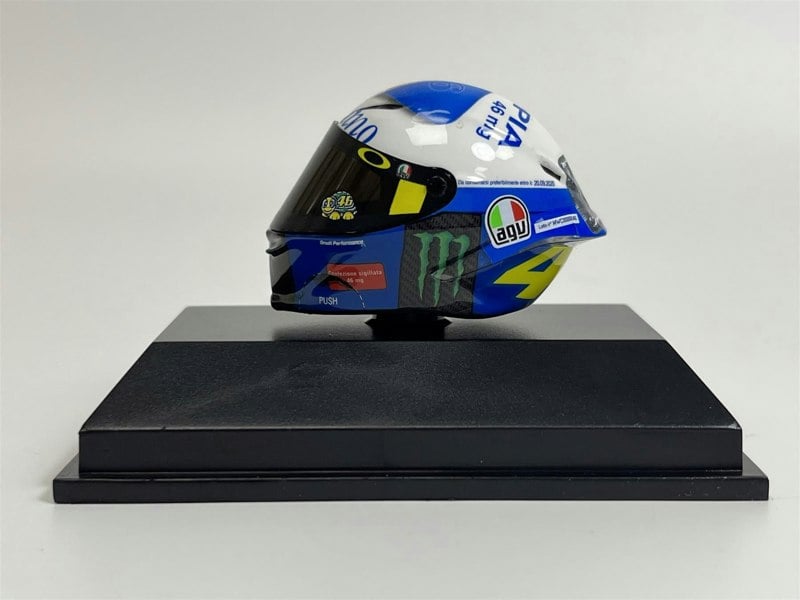 Minichamps Valentino Rossi AGV Helmet MotoGP Misano Race 2 2020 1:8 Scale Minichamps 399200086