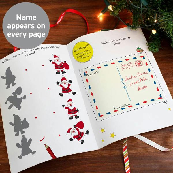 Personalised Christmas Activity Book With Stickers - lifestyle shot