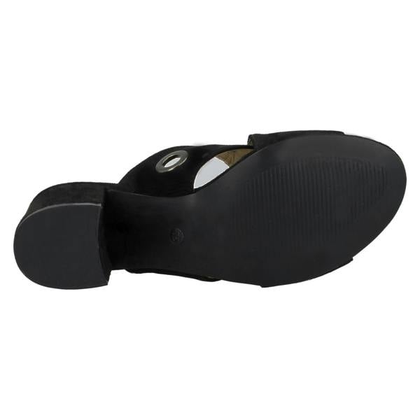 Anne Michelle Ladies Anne Michelle Mid Heel Cross Over Vamp Mules