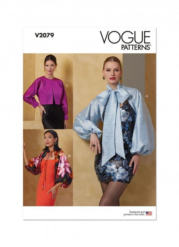 Vogue Sewing Pattern 2079, Jackets for Women, A (XS-S-M-L-XL) - Easy