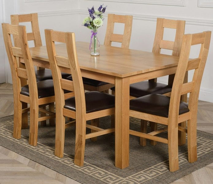 That's Furniture Oslo 150 x 90cm Medium Oak Dining Set with Yale Oak Chairs