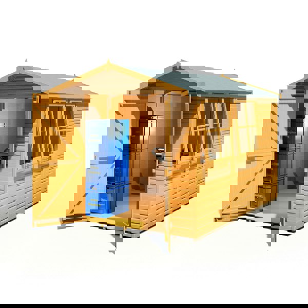 Shire Guernsey 7x10 12mm interlock Clad wooden Shed - Best Shed