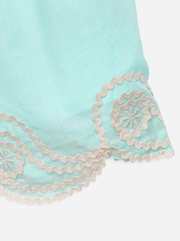 Zimmermann Girls Waverly Ric Rac Shorts in Blue