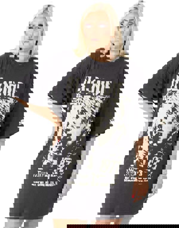 Blondie Womens Grey Character Oversized Short Sleeved T-Shirt