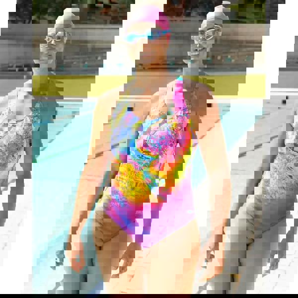 Zoggs Jazzy Powerback Swimsuit - Purple/Multi