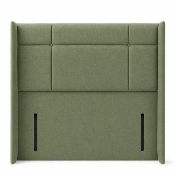 Great British Beds Digley Winged Headboard - Green Plush