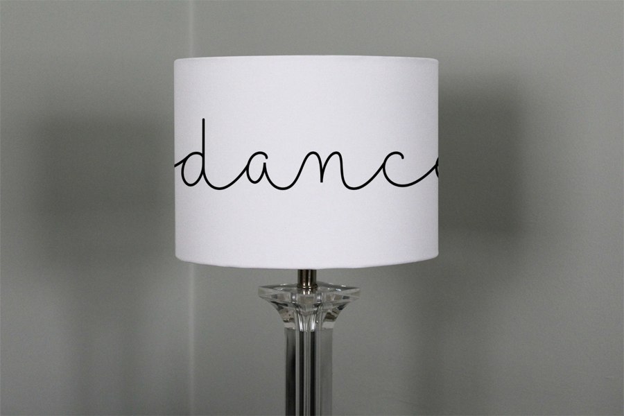 Benjamin Tate Design Text Dance (Ceiling & Lamp Shade)
