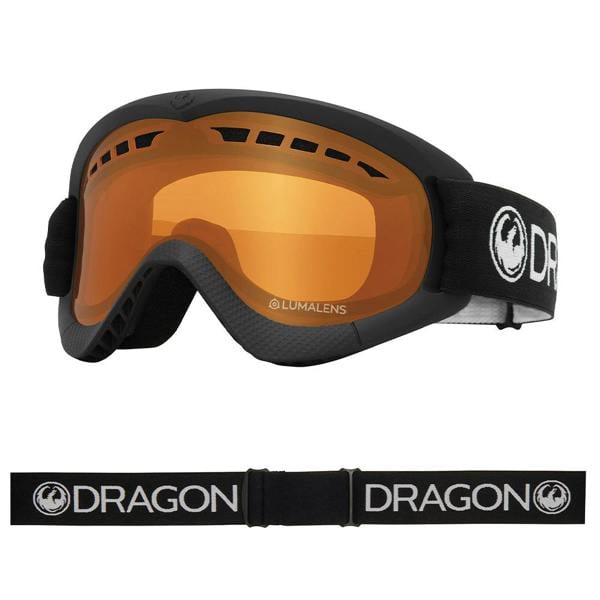 Dragon DXs - Black with Lumalens Amber Lens
