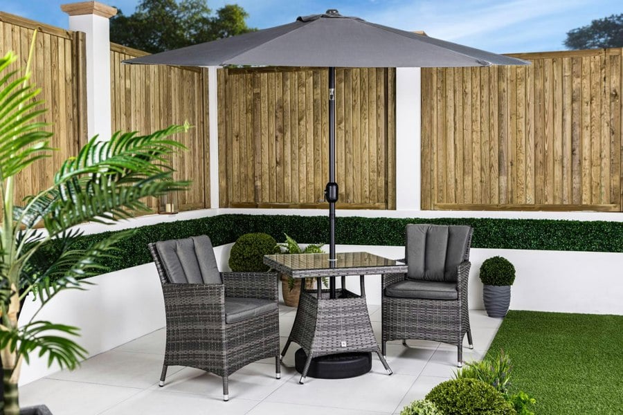 Giardino Savannah Rattan Garden Bistro Set Patio Table and Chairs Furniture