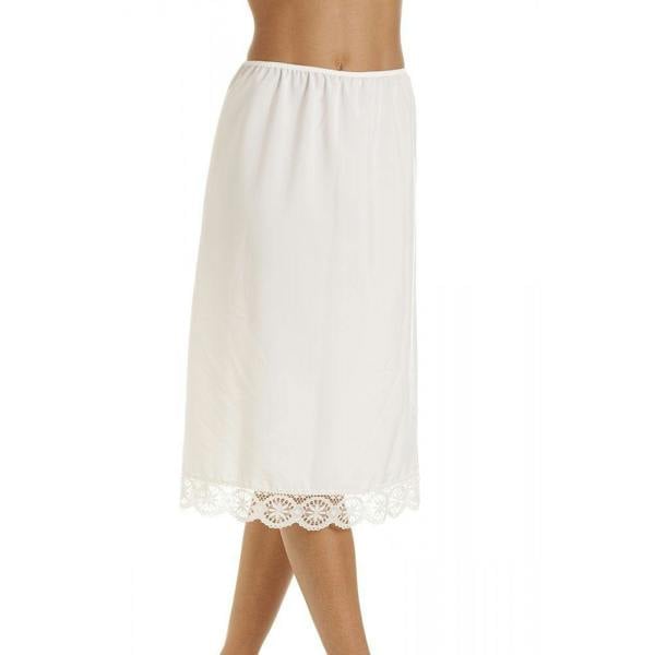 Camille Women's Half Slip Under Skirt in Ivory Lace Hemline Lingerie