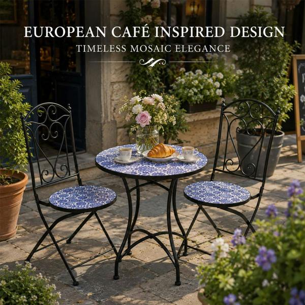 60cm Porto Mosaic Bistro Set image 10
