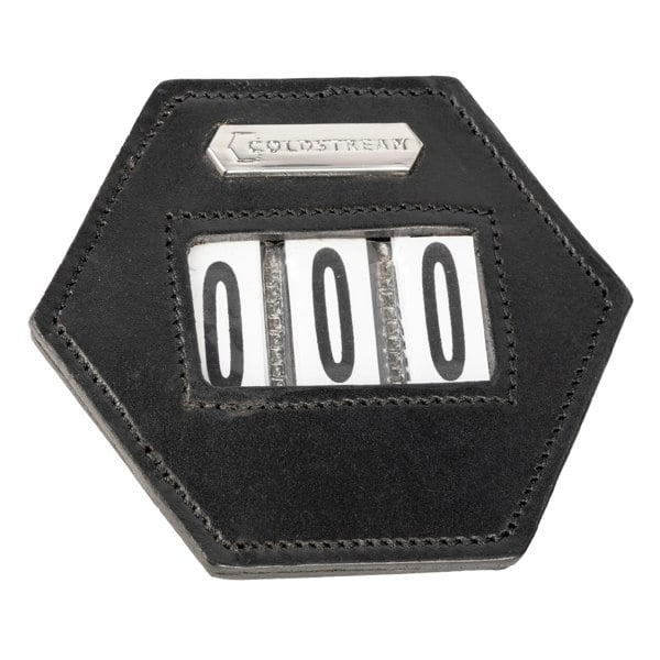 Coldstream Penton Leather Hexagon Number Holder - Black