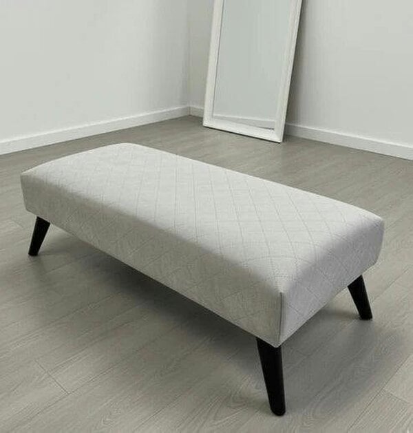ISTOOLS Premium Stitched Footstool Bench & Coffee Table – Non-Storage - 30 x 20 Inches (76 x 51cm)