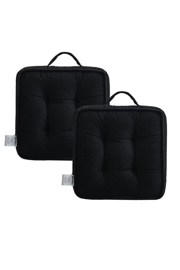 Ezysleep Outdoor / Indoor Set of 2 Seat Cushions - Black