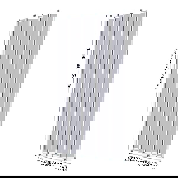 Living and Home 5-Fold Grey Glass Shower Screen