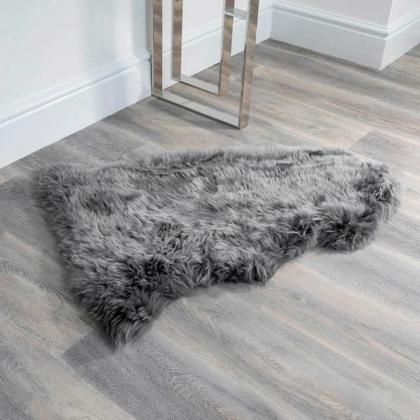 Infinity Leather Genuine Sheepskin Real Natural Wool Area Rug