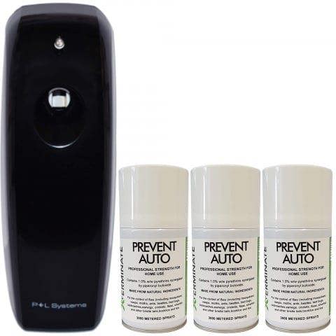Xterminate Prevent Auto Pest Control Spray x 3 with Automatic Dispenser