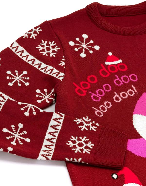 Baby Shark Womens Red Mummy Shark Christmas Jumper