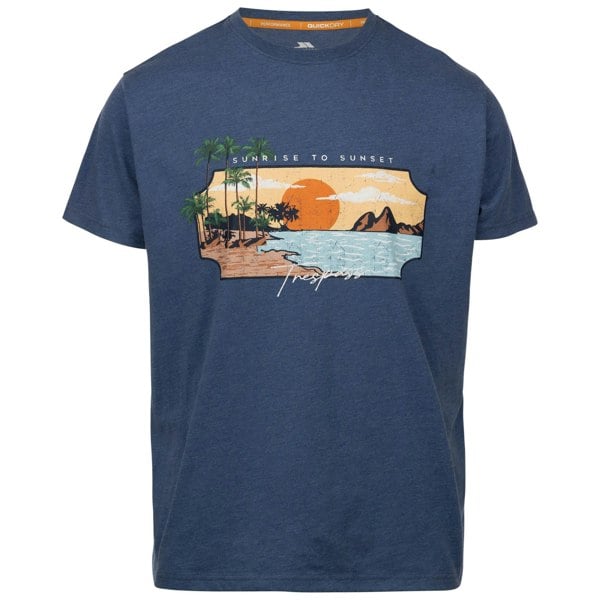 Trespass Mens Pendla Printed T-Shirt - Indigo Tone Marl
