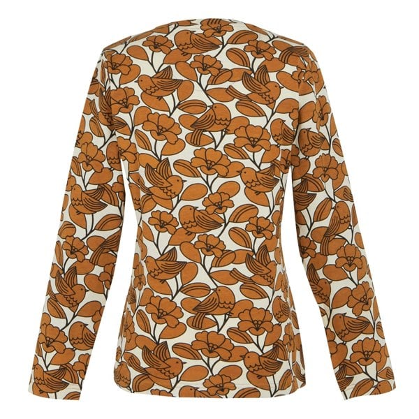 Regatta Womens/Ladies Orla Kiely Birdy Long-Sleeved Winter T-Shirt - Brown