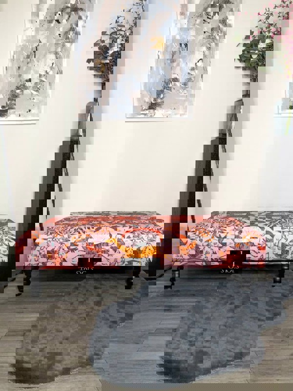 ISTOOLS Printed Fabric Bespoke Footstool – Comfort Meets Style (Non-Storage)