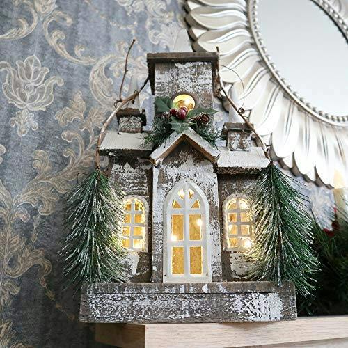 43cm Wooden Christmas House LED Tabletop Decoration with Warm White Lights image 8