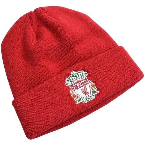 Liverpool FC Crest Knitted Turn Up Beanie - Red