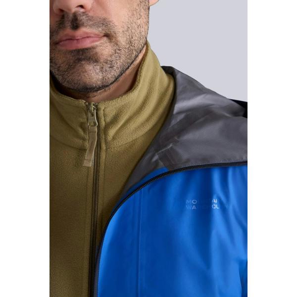 Mountain Warehouse Mens Aerovent 2.5 Layer Stretch Waterproof Jacket - Cobalt - 