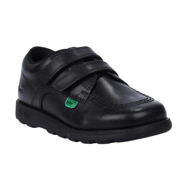 Kickers Childrens/Kids Fragma Lo Leather Straps Shoes - Black