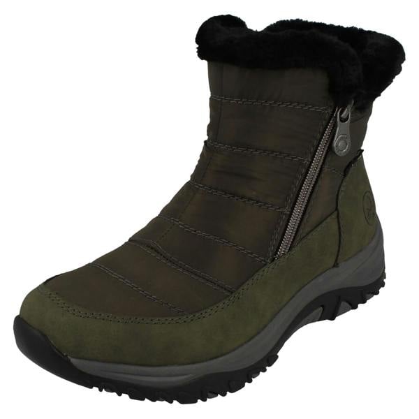 Rieker Ladies Rieker Tex Casual Ankle Boots M9670 - Green - Standard