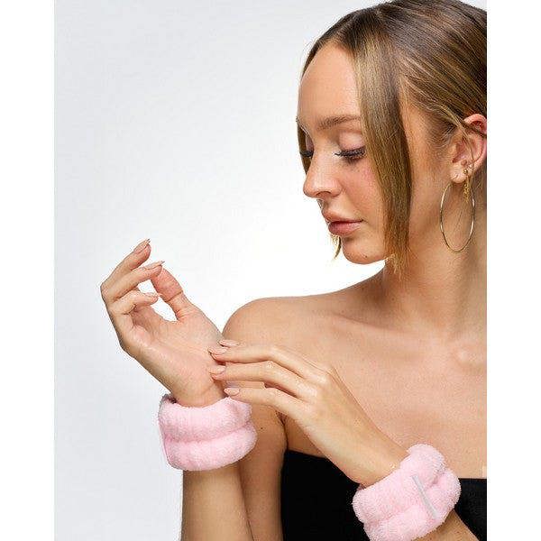 Brushworks Pastel Microfibre Wrist Wash Bands - 3 Pairs