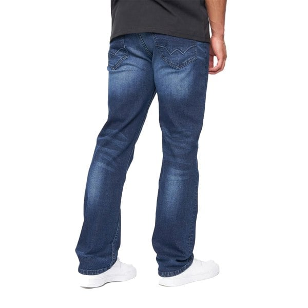 Duck and Cover Mens Straight Leg Jeans - Dark Wash