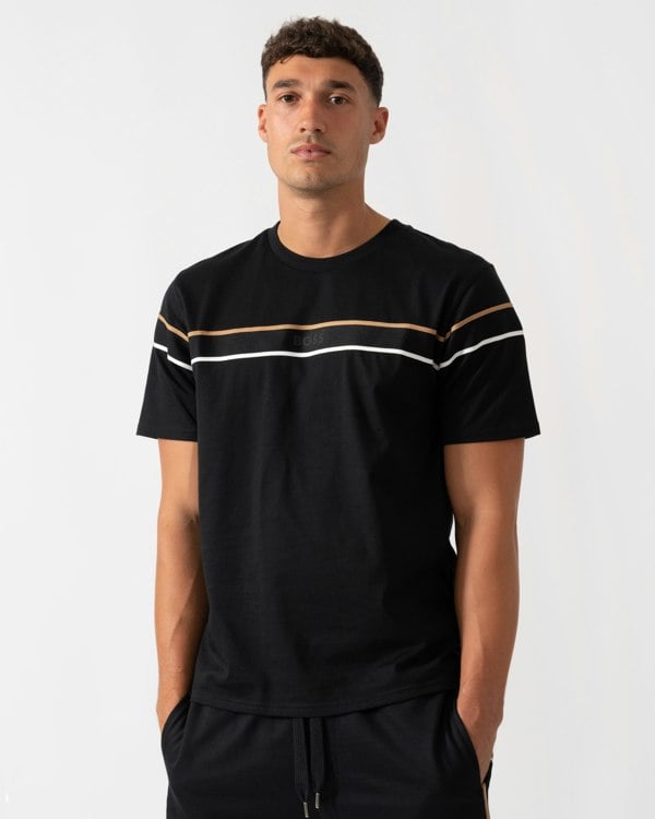 BOSS Orange Mens Iconic Loungewear T-Shirt 50545852 - Black 001