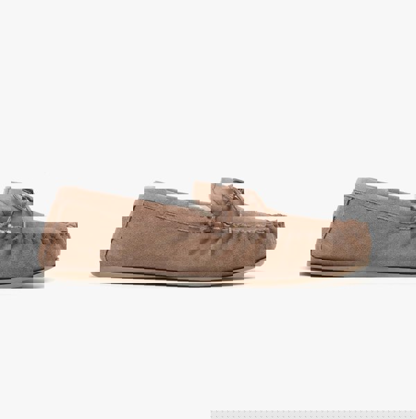 Mokkers OLIVER Mens Moccasin Slippers Dark Camel