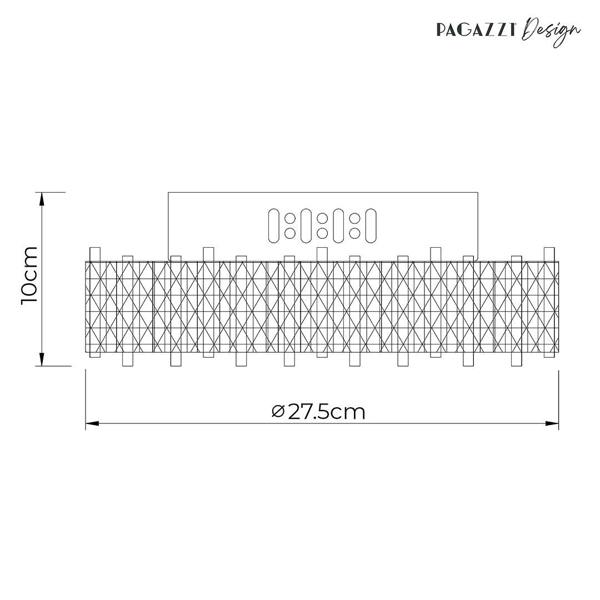 Pagazzi Lighting Ana Chrome LED Flush Ceiling Light