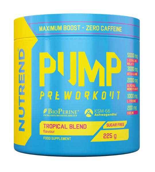 Nutrend Pump Pre-Workout, Tropical Blend - 225g