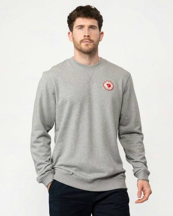 Fjallraven 1960 Logo Badge Mens Sweatshirt - Grey/Melange 020-999