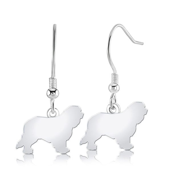 Mylee London Cavalier King Charles Spaniel Silhouette Silver Earrings