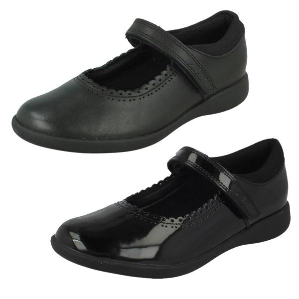 Clarks Girls Clarks Scalloped Edge Mary Jane School Shoes Etch Pure K