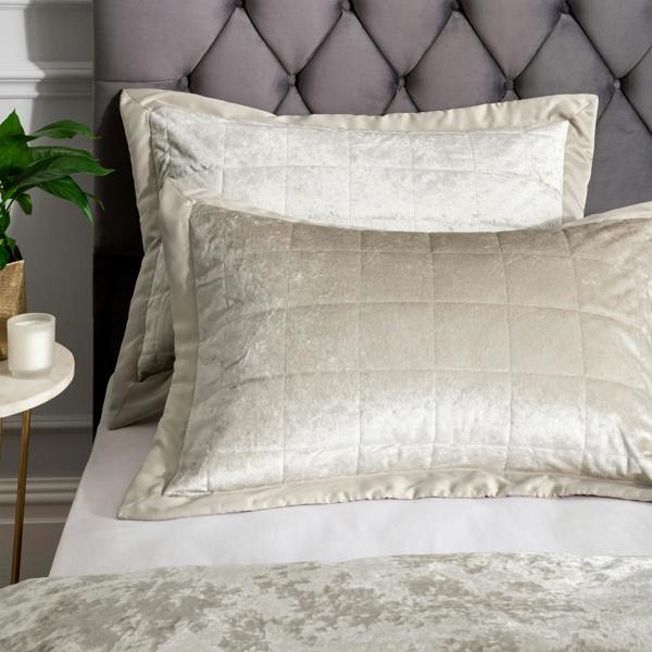 Catherine Lansfield Crushed Velvet Pillowsham Pair