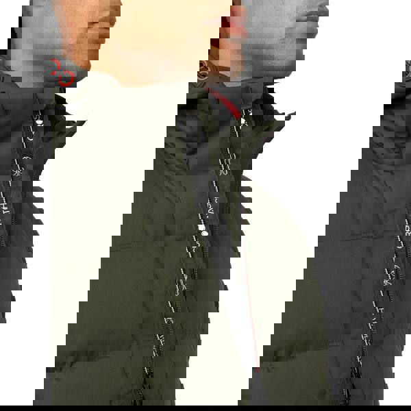 Crosshatch Mens Kampnew Embossed Jacket - Dark Olive