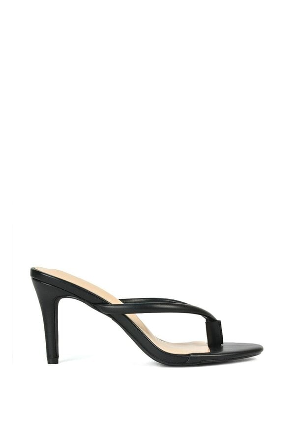 XY LONDON Stiletto High Heel Mules With Thong Strap