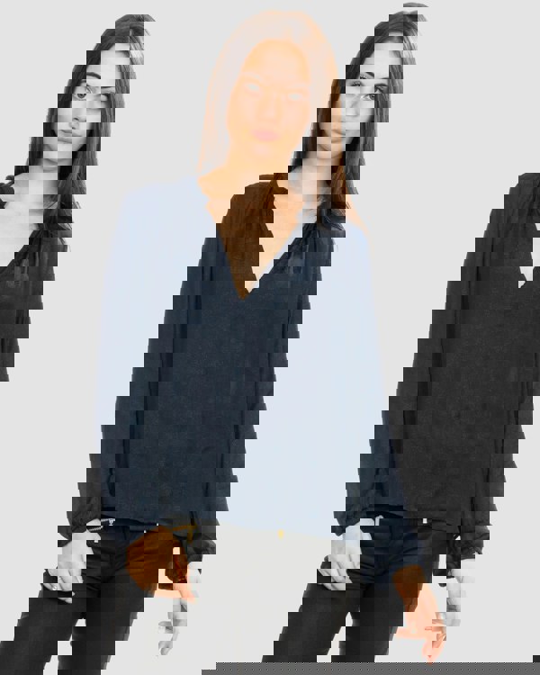 Samsoe & Samsoe Elva ls Womens Blouse 10793 - Dark Sapphire