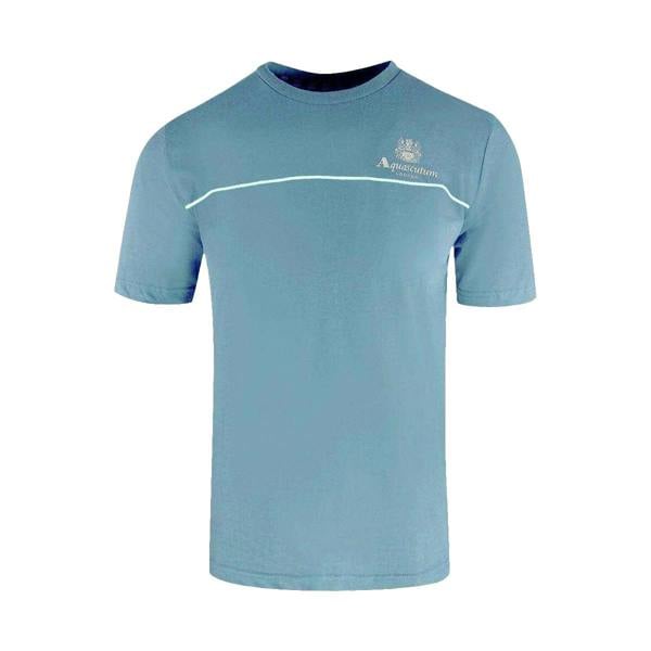 Aquascutum Mens Active Piping Detail T-Shirt - Blue - 