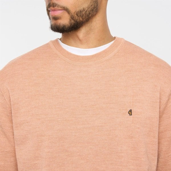 Gabicci G54K04 Mens Plain Crew Kneck Knit Gabicci Classic - PEACH