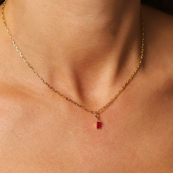 Gold Trip July Birthstone Necklace