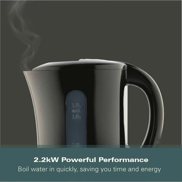 Hamilton Beach Essential 1.7L Plastic Kettle - Black - Hamilton Beach UK