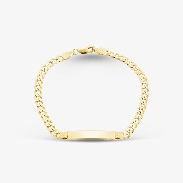 T. H. Baker 9ct Yellow Gold 7.5 Inch ID Curb Chain Bracelet SIDB-440-9Y-7.5