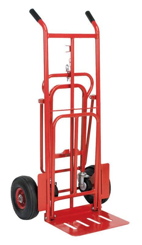 Bristol Tool Company 1894 3-in-1 Pneumatic Wheel Sack Truck, Adapt Configurations In Seconds, Pneumatic Tyres, Tubular Steel Framework, 250kg Capacity